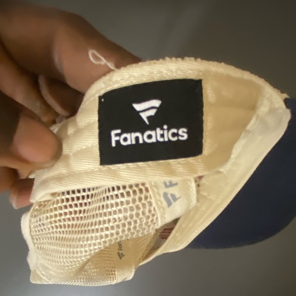 Houston Texans Licensed Fanatics Center Stripe Trucker Adjustable Hat - Navy - Picture 5 of 6